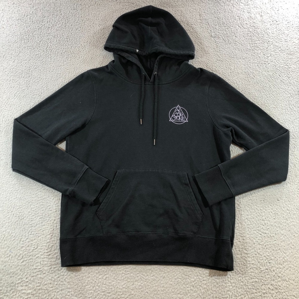 volcom hooded sweatshirt youth boys L 14 black pullover